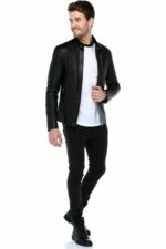 کاپشن چرم دری کلاب ایران مال Dericlub با کد E_1055_ZİG_PT