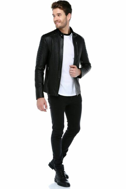 کاپشن چرم دری کلاب ایران مال Dericlub با کد E_1055_ZİG_PT